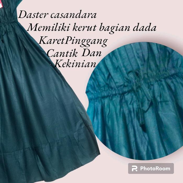 Daster casandra motif polos, tali kerut dada Polos Cantik Rayon Serut
