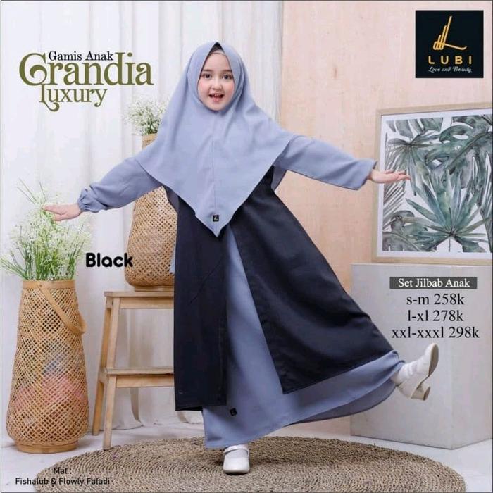 promo gamis anak Lubi (Grandia black s)
