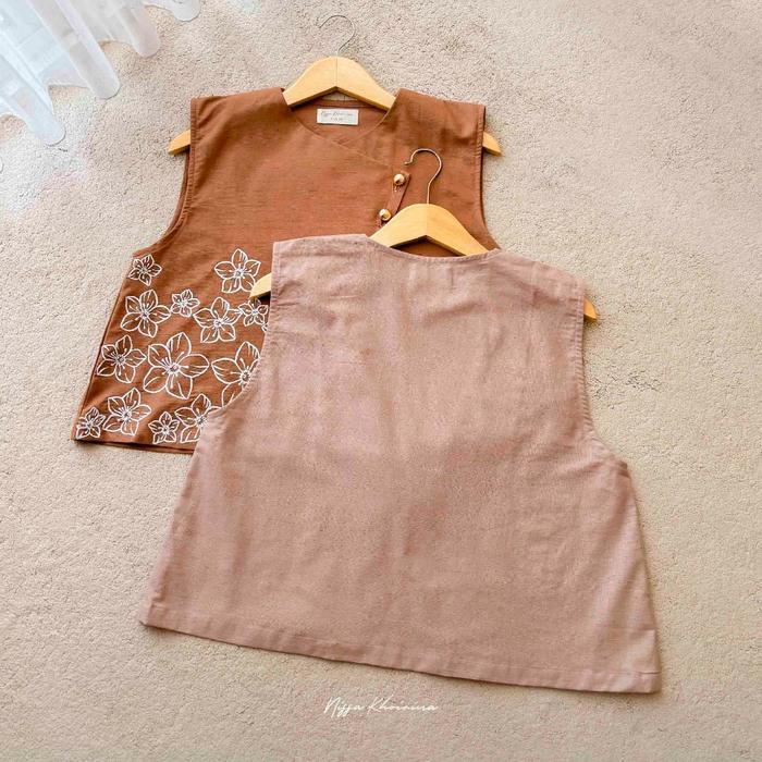 Bynissa - SALVIA VEST - Outerwear - Outer - Vest - Linen - Bordir - Embroidery