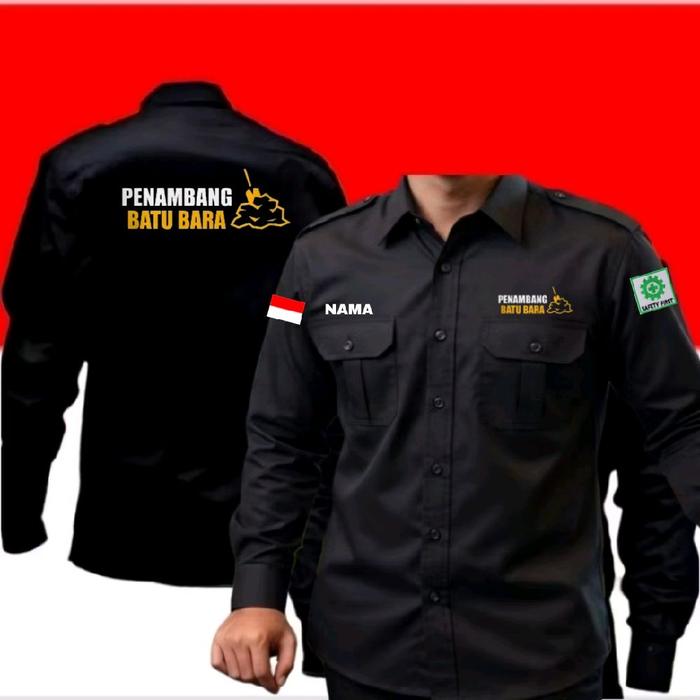 ready stok penambang batu bara kemeja penambang batu bara baju penambang batu bara seragam penambang