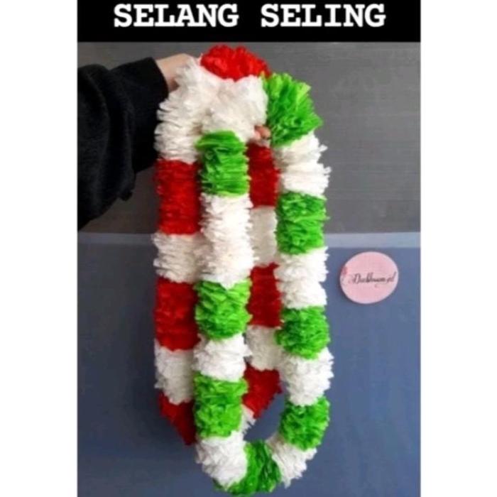 READY Kalung penyambutan satgas merah putih | kalung kertas crepe | TNI | kalung custom | kalung mur