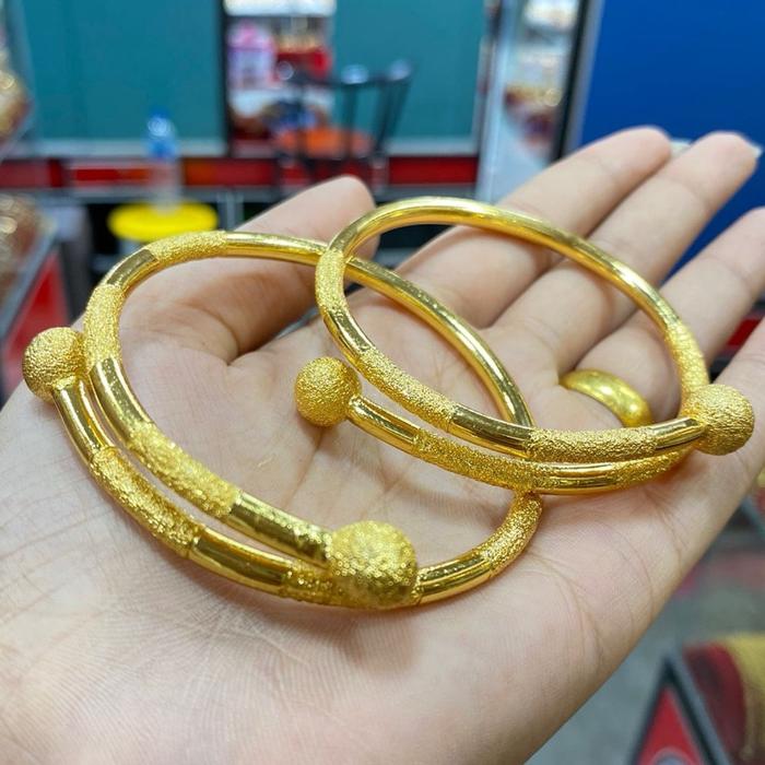 Gelang emas Crum kristal asli Aceh mewah