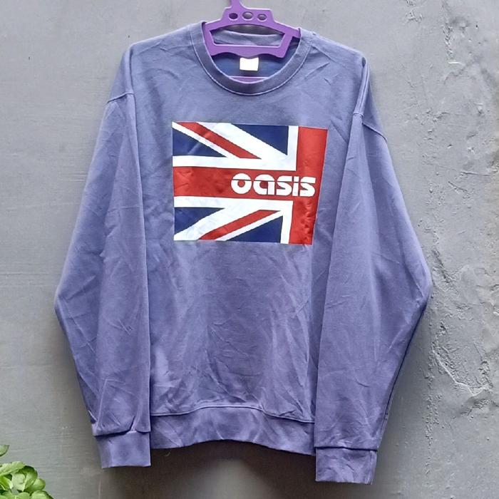 Crewneck Sweater OASIS | Brand BRENSON | Big Size | Rock Band British Alternative Britrock | Thrift 