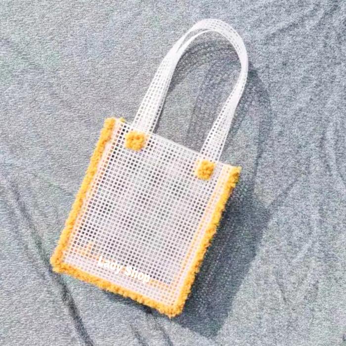 Canvas Plastik Rajut DIY Tote Bag