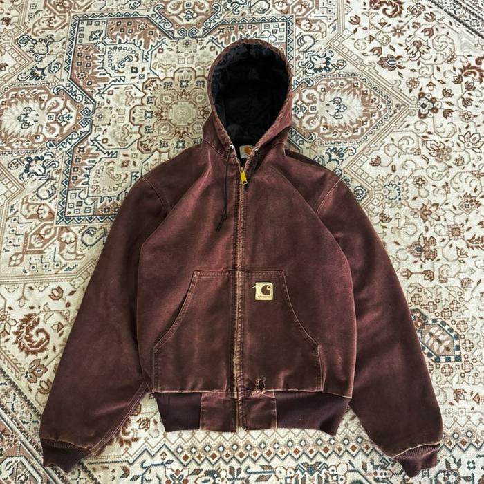 Carhartt active jacket rare vintage burgundy second original