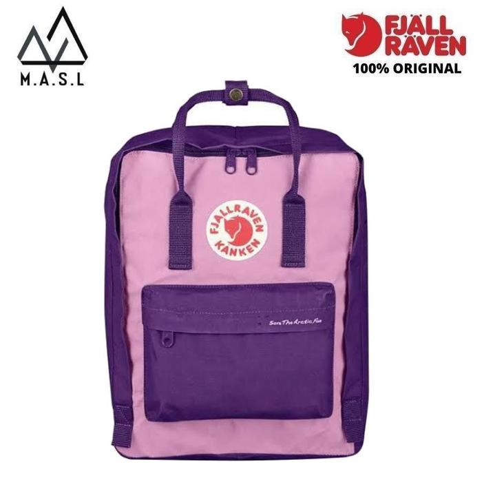 Tas Ransel Fjallraven Kanken Save The Arctic Fox Colour Purple Orchid