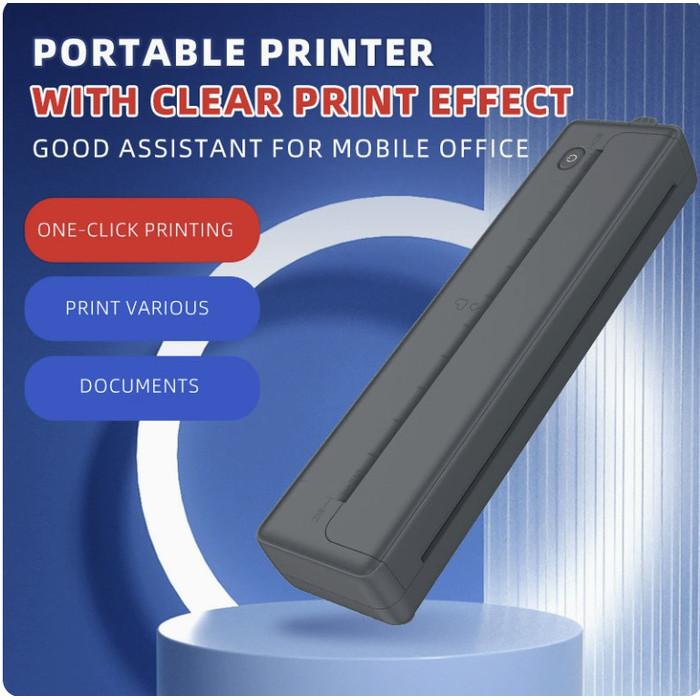 SMARTCOM ~ X8 Printer Portable Bluetooth A4 Thermal Printer A4 HVS Wireless Inkless Printer Document