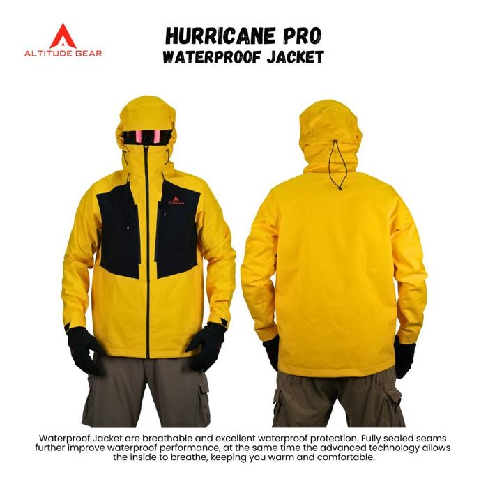 New!!! Jaket Gorpcore Altitude Gear Hurricane Pro 100% Waterproof Jaket Goretex 3 Layer Pria Wanita