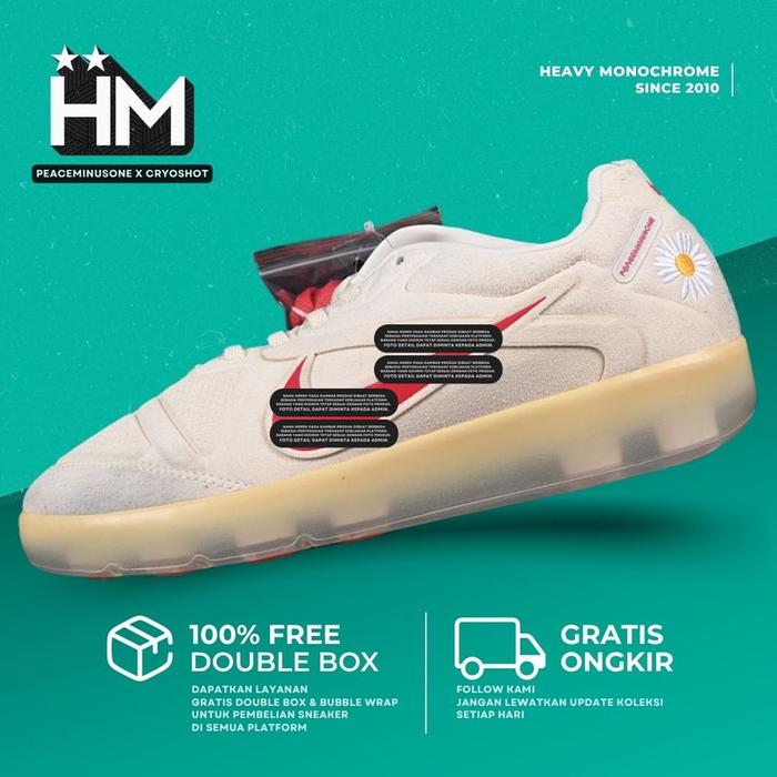 Peaceminusone x Cryoshot CTR360 Maestri II Natural University Red Sneaker HQ1460-100 (Size 36-46)