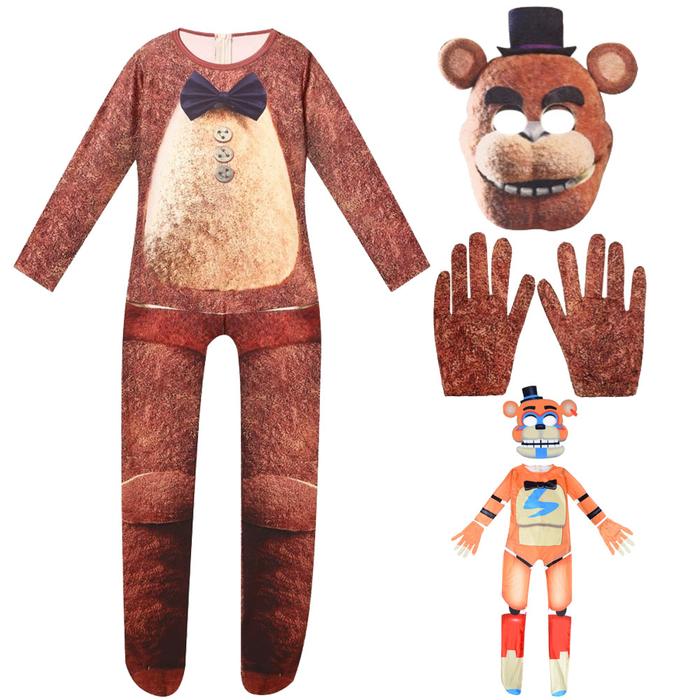 Kids Horrible Halloween Costume Five Nights Freddyed Jumpsuit Cosplay Nightmare Bonnie Fnaf Freddy A