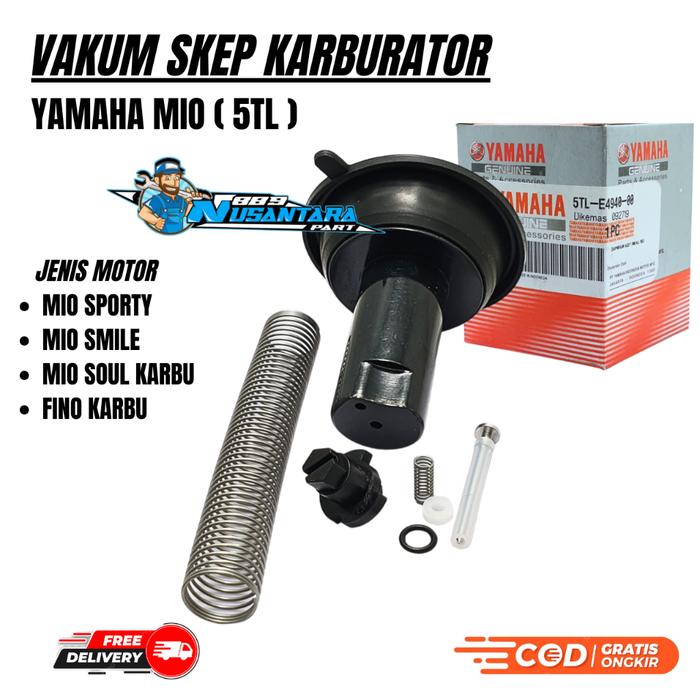 VAKUM MIO SPORTY, MIO SOUL, MIO SMILE, NOUVO, FINO KARBU /KARET VAKUM MIO, VAKUM KARBURATOR ASSY MIO
