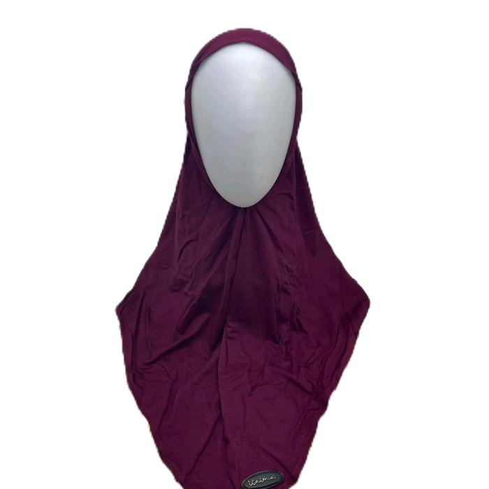 Bergo click brand icaima/bahan kaos rayon/dingin Jilbab Muslim Kerudung Instan