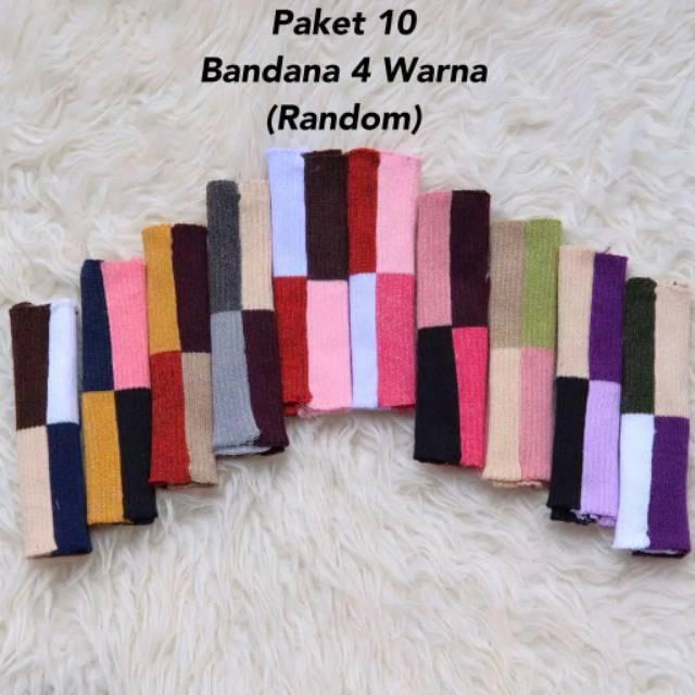 Isi 10 Pcs Ciput Rajut 4 Warna Bandana Salur Daleman Kerudung Jilbab Dewasa Dalaman Topi inner ciput