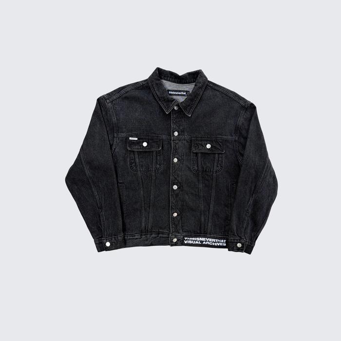 Black Washed Thisisneverthat SS18 Visual Archives Big Printed Denim Jacket - Unisex - L