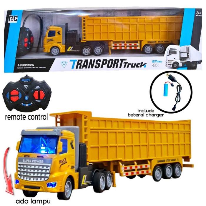 RC Mobil Truk pasir Remote control Mainan dump truck Truk Semi Trailer Mainan truck Konstruksi RC