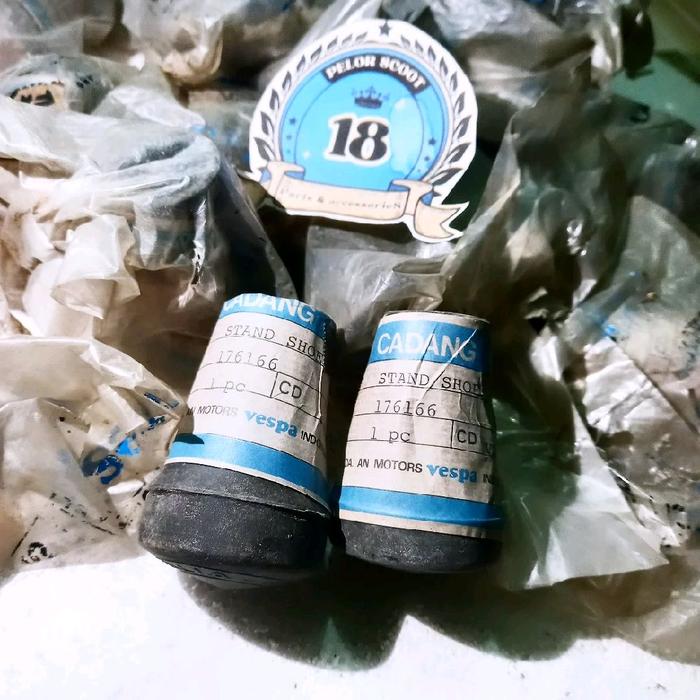 karet sepatu standar vespa Ps - Px danmotor biru nos