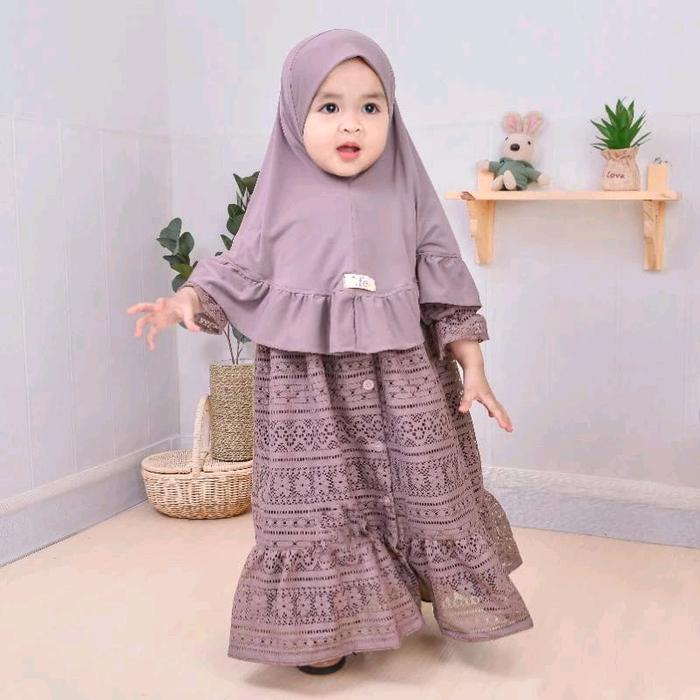 Assalamualaikum Bunda/Sista  Gamis Anak terbaru nya nih bund dengan bahan Brokat Malika nya bakalan 