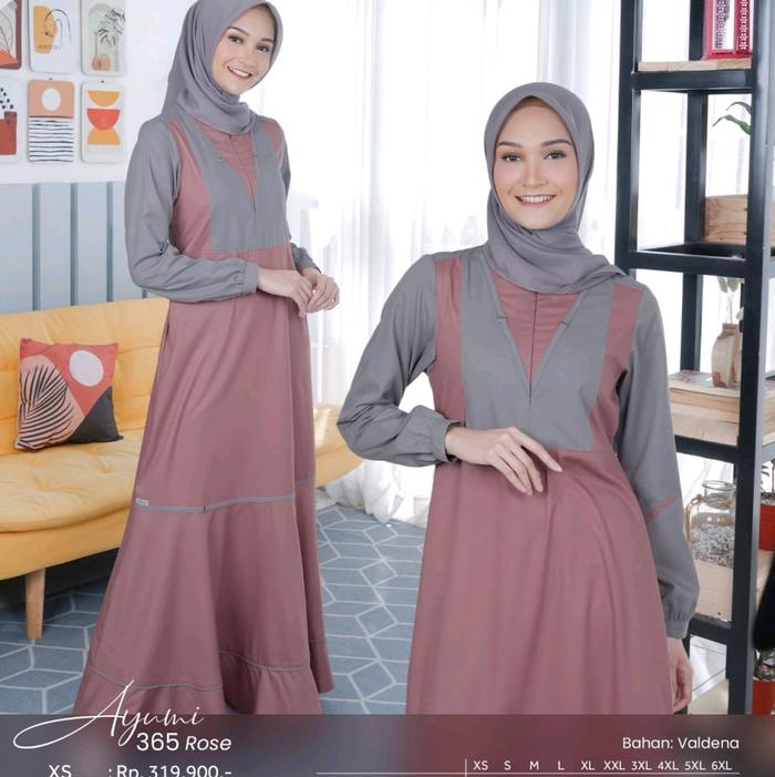 GAMIS DEWASA ETHICA AYUMI 365 NAVY ,ROSE