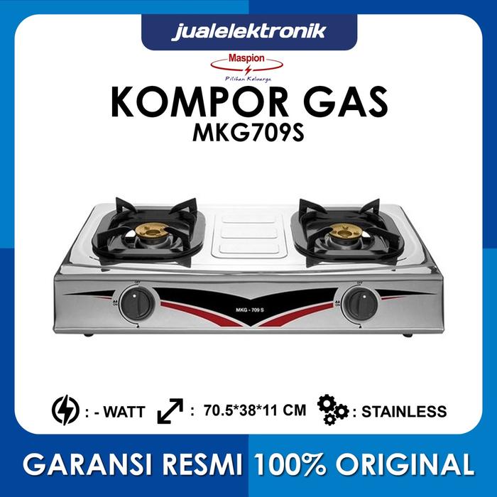 Maspion MKG709S Kompor Gas 2 Tungku Stainless