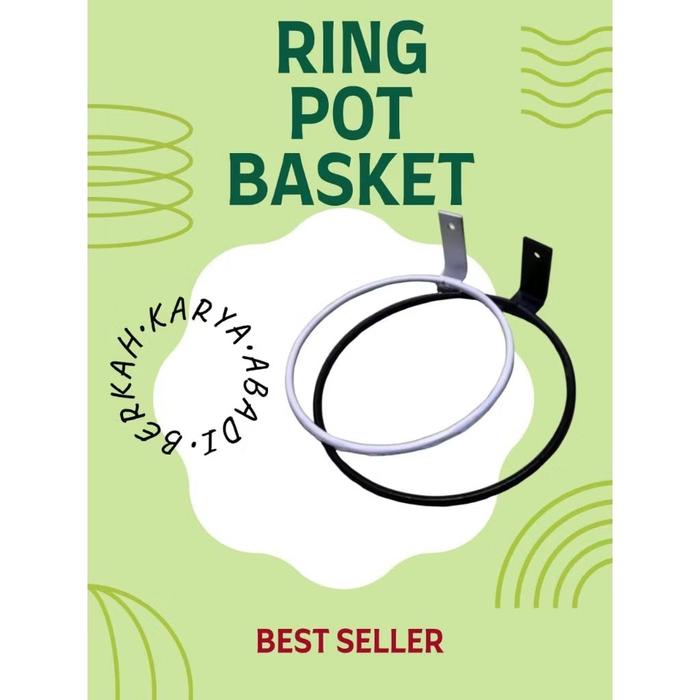 Ring pot basket tempat pot bunga gantung dinding tempat pot
