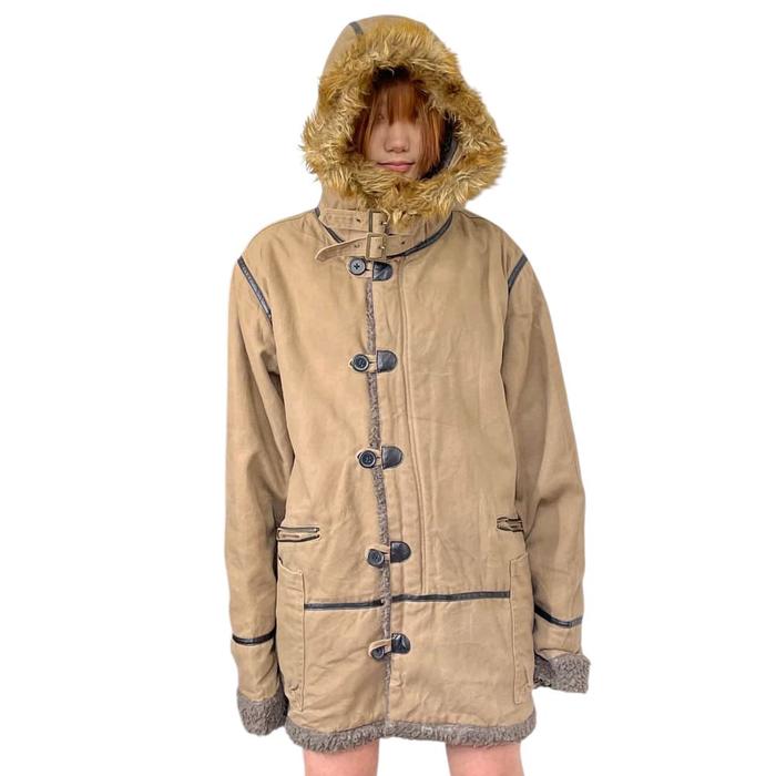 Pair Shine japan military canvas fur jacket