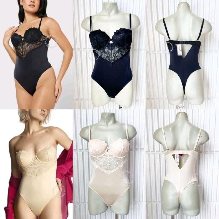 La Senza Strapless Lace Bodysuit No Push Up Ada Kancing Bawah XS S M L 60263560