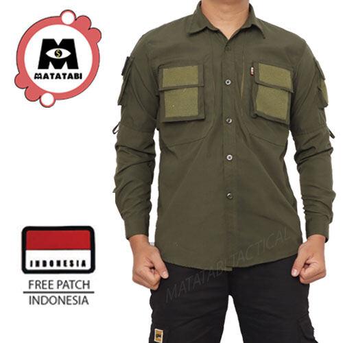 Kemeja Taktikal 511 Lengan Panjang Hijau Ripstop PE untuk Pria - Baju Outdoor - Tactical