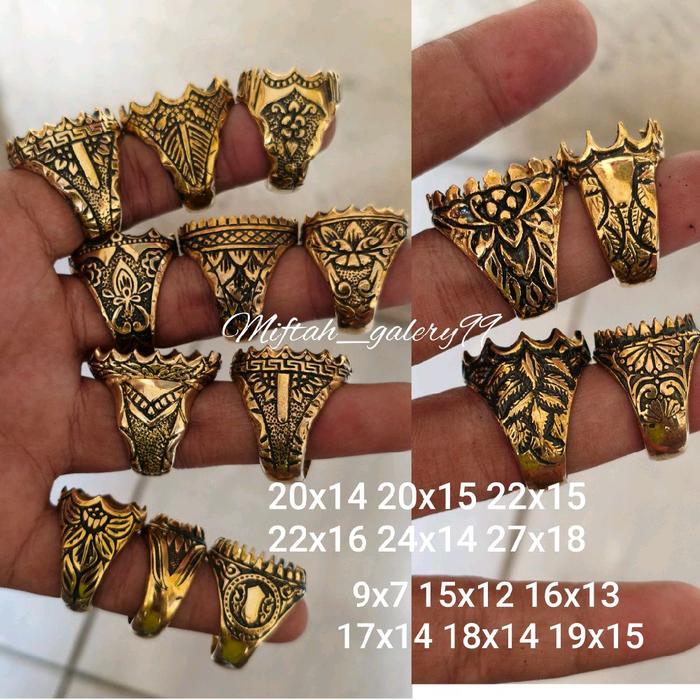 Emban ring cincin akik kuningan Yamani