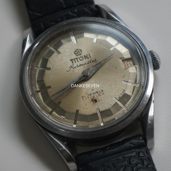 Jam tangan pria Titoni airmaster 21 jewels titoflex manual winding 32mm