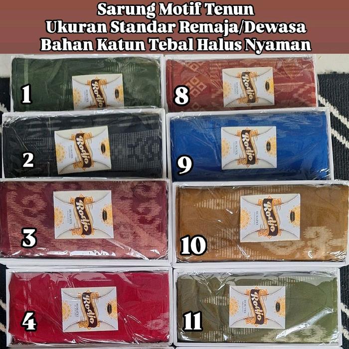 SARUNG MOTIF TENUN RODJO DEWASA SARUNG PRIA KATUN HALUS SARONG SARUNG TENUN MURAH ORIGINAL IBADAH Mu