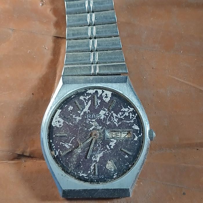 (Bahan) Rado Jam Tangan Vintage dengan Pergerakan Quartz 7 Jewels Desain Klasik dan Elegan