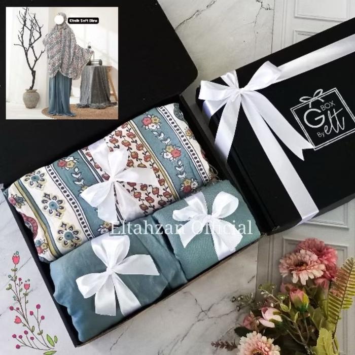 GIFT BOX MUKENA RAYON DEWASA HAMPER CEWEK