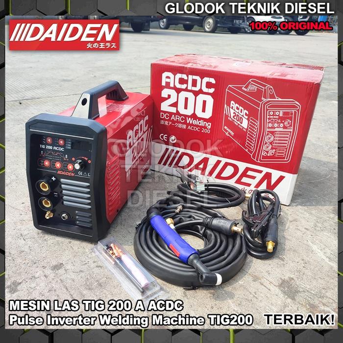 MESIN LAS DAIDEN TIG 200 ACDC / MESIN LAS ARGON DAIDEN TIG 200 ORIGINAL TERBAIK