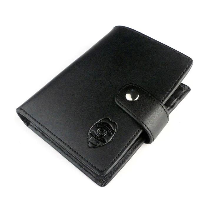Black Leather US Police Wallet Badge Holder ID CARD HOLDER -Documents