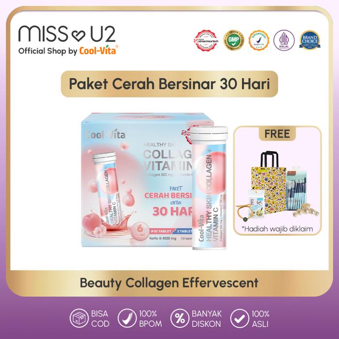 [6 Botol - Exclusive Kemasan Kalender Cantik] COOLVITA ORIGINAL PAKET CERAH BERSINAR 30 HARI Collage