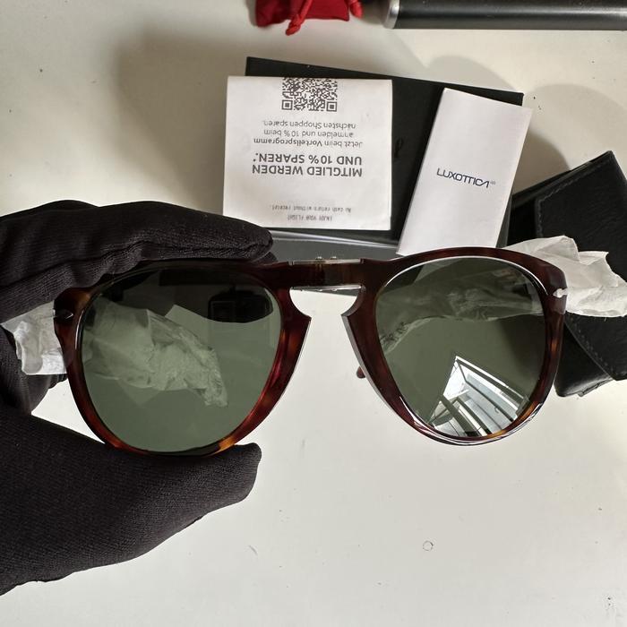 HEMAT Persol 714 Folding Sunglasses Havana Green BRAND NEW Original Steve McQueen