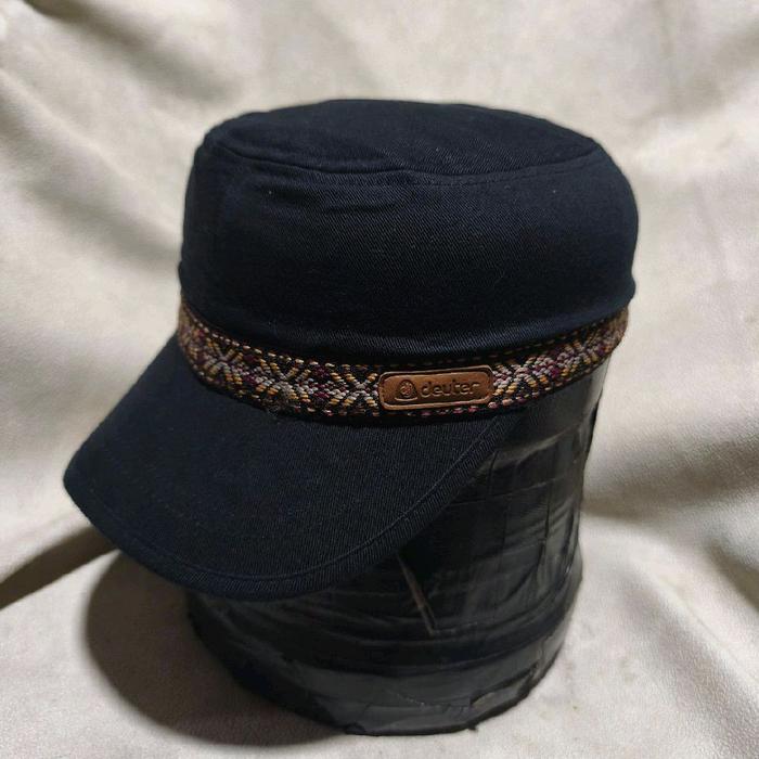 Topi patrol komando outdoor hiking gunung deuter hitam bekas