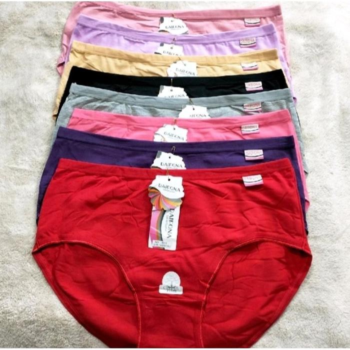 6 PCS CD DAIFONA 5070 CELANA DALAM WANITA BAHAN KATUN MOTIF POLOS