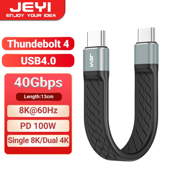 JEYI Thunderbolt 4 Cable,  40 Gb/s Data Transfer, 100W Power