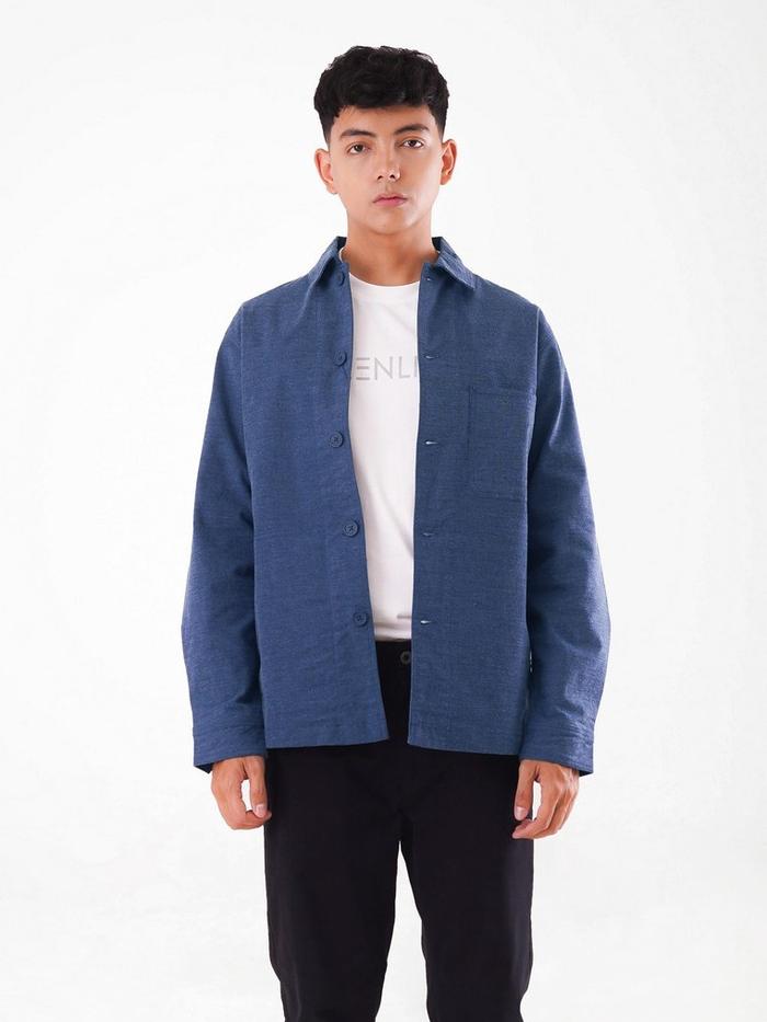 N01012415BR Jaket Greenlight Pria Regular Fit Overshirt Otis