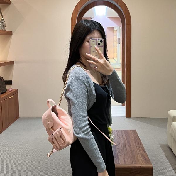 Tas LOUIS VUITTON LV BACKUP BICOLOR PINK MONOGRAM EMPREINTE BACKPACK 100% ORIGINAL - 17X11X22CM