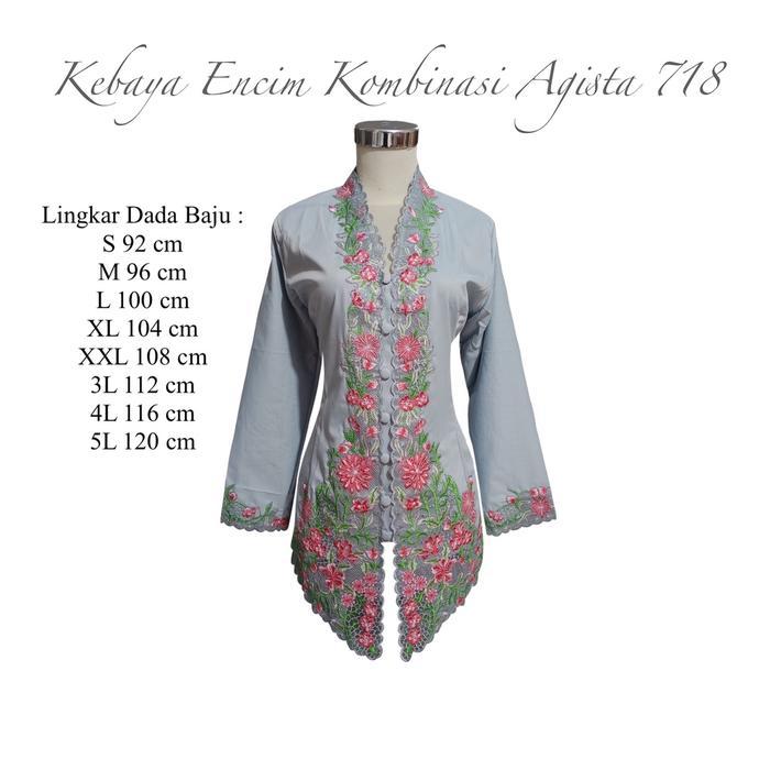Kebaya Encim Kombinasi Agista 718 Bordir Dress