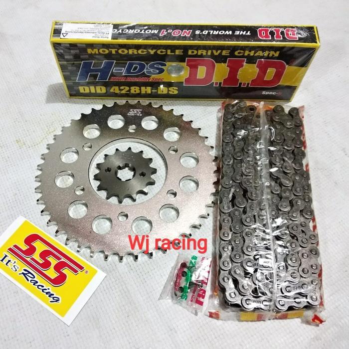 Gear Set Sss Vixion Old - Nvl- Nva - Rantai Tebal Did 428 Hds 128L #Gratisongkir