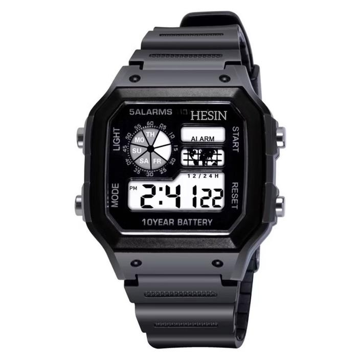 Jam Tangan Pria Cowok Analog Digital Elegan Kasual Terima QQ Sergi RUBBER