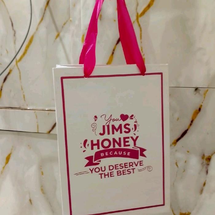 Jimshoney PAPERBAG bahan tebal ivory 210 gsm ukuran S