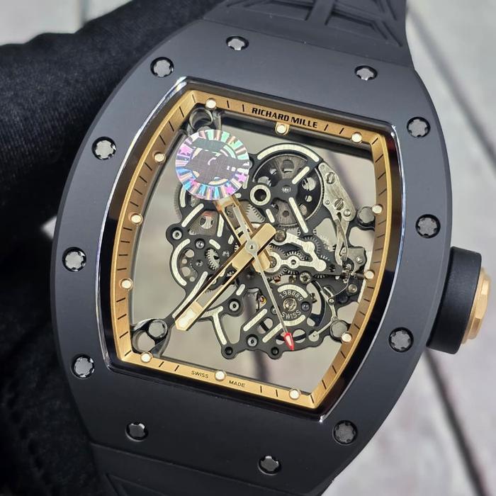 Richard Mille RM055 Carbon Swiss ZF Automatic Movement Clone Quality Black Dial