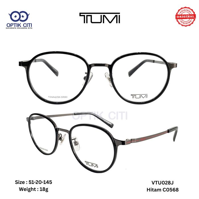 Frame Kacamata Pria Wanita Tumi VTU 028 Bulat Original