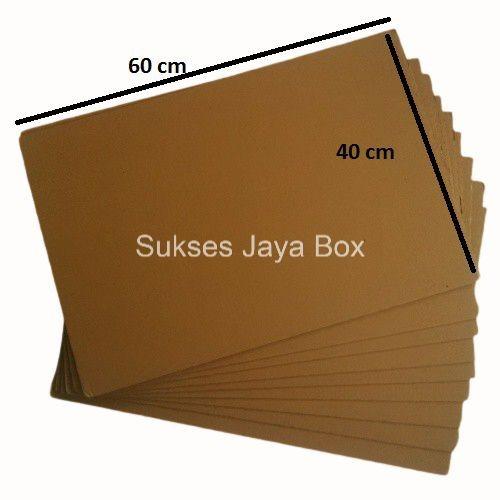KARDUS KARTON LEMBARAN 60x40 SINGLE WALLCORRUGATED SHEET POLOS BARU