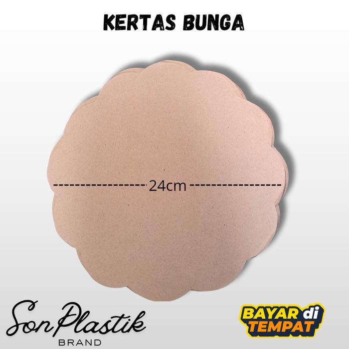 Safitiri (150 Pcs)Kertas Nasi Bunga Coklat Kertas Piring Nasi Alas Nasi Bunga Piring Rotan Arau Piri
