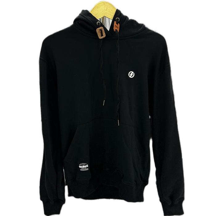 Sweater Hoodie Pria Skaters Distro Keren Original Brand - Fleece Hitam - Panjang